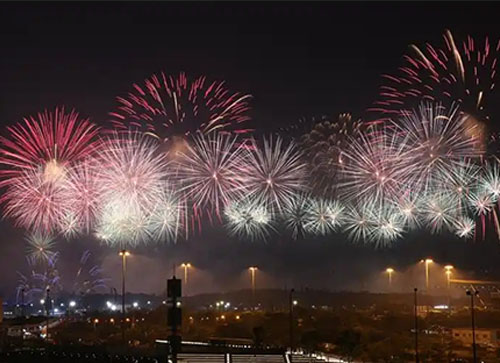 萨嘎县焰火晚会