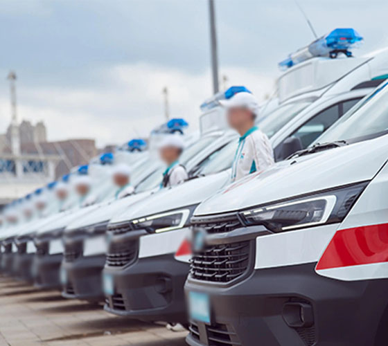 萨嘎县服务车队展示